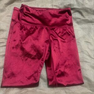 Satin Burgundy Leggings size M